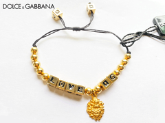 ドルチェ&ガッバーナ ブレスレット DOLCE&GABBANA WBK3L2 W1111 87655 LOVE DG BRACELET サイズ調節機能付き ラブ DG チャーム コード ブレスレット ドルガバ