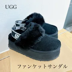 UGG サンダル　23.0 ファンケットチャンキーシークイン ブラック UGG 23.0 ファンケット チャンキー シークイン ブラック サンダル