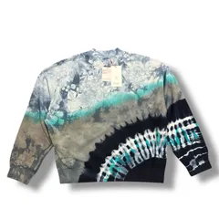 参考上代26400円 未使用品 MAISON SPECIAL Hand Tie-Dye Sweat ハンドタイダイスウェット クルーネック トレーナー メゾンスペシャル 11241411301 ブルー 1 83804A7のサムネイル