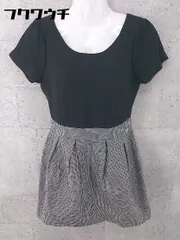 ◇ deicy デイシー バックジップ 千鳥格子 半袖 ミニ ワンピース サイズ1 ブラック ホワイト レディース  【1002800397105】のサムネイル