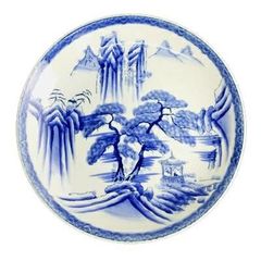 山水　13号　大皿　有田焼　日本製　新品未使用