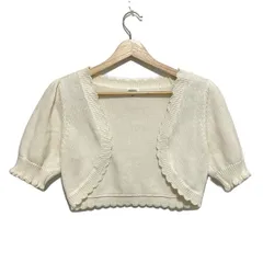 FOXEY NEW YORK(フォクシーニューヨーク) ボレロ サイズ40 M レディース アイボリー 肩パッド コットン、コットンのサムネイル