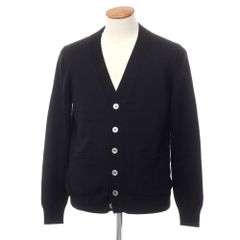 【中古】グランサッソ GRAN SASSO ウール ニット カーディガン ブラック【サイズ48】【メンズ】