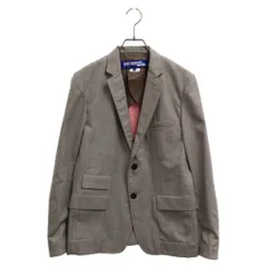 JUNYA WATANABE COMME des GARCONS (ジュンヤワタナベ コムデギャルソン) 12AW ウール スウェード レザー エルボーパッチ 2B テーラードジャケット ブレザー ブラウン WJ-J012のサムネイル