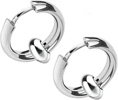 coco plaza ピアス リング リングピアス フープピアス メンズ レディース 片耳 両耳 ２個セット(シルバー,  16mm)
