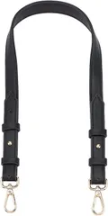 WADORN レザーショルダーバッグストラップ 60-70cm 交換用革製ハンドバッグストラップ トートバッグ用ハンドル 調節可能なウォレットストラップ( ブラック)