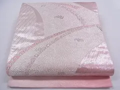 平和屋着物■六通柄袋帯　唐織　牡丹草花文　銀糸　逸品　ca3817