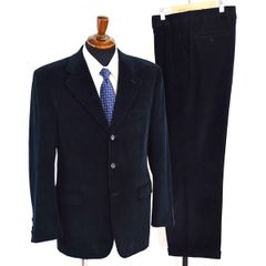 5XG064】CANALI 3つボタン シングルスーツ M A5 ブラック コーデュロイ 極 人気 カジュアル セットアップ 厚手 通勤 営業 34547 合冬 秋冬 【中古】【メンズビジネス】202507
