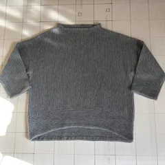 ト2412-④-3303 グレースコンチネンタル　GRACE CONTINENTAL ハイネックニット　グレー　36