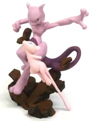 【中古】フィギュア ミュウ＆ミュウツー 「Switchソフト ポケットモンスター Let’s Go! ピカチュウ・Let’s Go! イーブイ モンスターボール PLUSセット」 フィギュア ゲオ購入特典