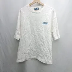 ◇ ⊂ nano universe PENNEYS別注 ロゴプリント ロゴ刺<!-利用不可文字-!> 半袖 Ｔシャツ サイズL ホワイト ライトブルー メンズ E  【1501160015174】