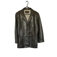 Z1527  GUESS レザージャケット 黒 レザー ショートコート ブラック M オシャレ ブラック 黒 メンズ レディース ユニセックス