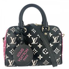 ルイヴィトン 2WAY レディース スピーディバンドリエール20 ハンドバッグ ショルダーバッグ 肩掛け 斜め掛け LOUIS VUITTON M46088 モノグラムアンプラント ブラック 黒 ホワイト 白 ゴールド金具【中古品】
