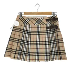 バーバリーブルーレーベル BURBERRY BLUE LABEL ノヴァチェックウールラップスカート レディース  38