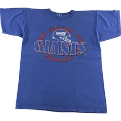 古着 90年代 チャンピオン Champion NFL NEW YORK GIANTS ニューヨークジャイアンツ ロゴプリントTシャツ USA製 メンズL相当/eaa556819
