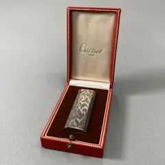 i4① 《希少》 Cartier カルティエ 銀無垢 SV925 オーバル ローラー式 ガスライター シルバー SILVER 火花確認済み 箱付きt18rのサムネイル