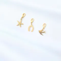 選べる♪ラッキーモチーフチャーム『ヒトデ✧ツバメ✧馬蹄』