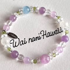 『 Healing circle 紫陽花 』ハワイアンパワーストーンブレスレット