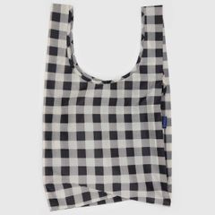 新品 2025FA エコバッグ BAGGU Standard Baggu スタンダードバグゥ バグー ブラック x ホワイトチェック【SPORTUS】