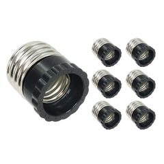 【人気商品】天井照明、ベークライト＋青銅色、電球なし（6個セット） E17口金変換アダプタ、LED電球E17口金変換アダプタ、裸電球、電球ソケット to E26 Aiwode