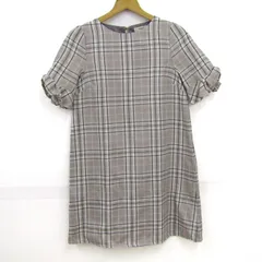 ティティーアンドコー ワンピース 半袖 チェック柄 トップス レディース Sサイズ グレー系 titty&co 【中古】