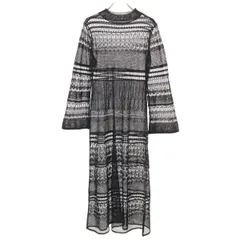 CELFORD セルフォード 長袖 レース ワンピース ブラック シースルー レディース 古着