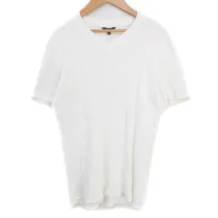 ポールスミスコレクション PAUL SMITH COLLECTION カットソー Tシャツ リブ 半袖 Vネック 無地 F 白 ホワイト /FF30