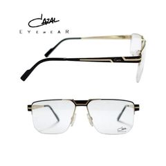 【CAZAL】　カザール メガネフレーム　MOD.7092　COL001　マットブラック・ゴールド　TITANIUM製　国内正規品