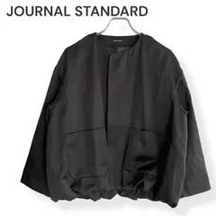 JOURNAL STANDARD ジャーナルスタンダード ノーカラーアウター ジャンパー ジャケット レディース メンズ ブラック 黒 ダークグレー 596KZ