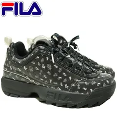 FILA フィラ スニーカー DISRUPTOR II MULTI GRAPHIC ディスラプター 2 マルチ グラフィック スニーカー ローカット BLACK/MULTI PATTERN ブラック ufw23030-992 厚底 総柄 シューズ/靴 メンズ