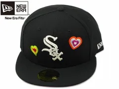 NEWERA【ニューエラ】59FIFTY CHAIN STITCH HEART CHICAGO WHITE SOX BLACK チェーンステッチハート シカゴ ホワイトソックス ブラック 71/2 20987
