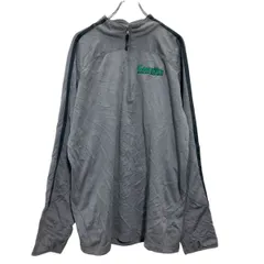 RUSSELL ATHLETIC ハーフジップ トラックジャケット XL グレー ラッセル スポーツウェア ロゴ 古着卸 アメリカ仕入 a703-5190