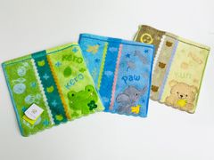 ハンカチ 3枚セット 動物 ゾウ カエル クマ