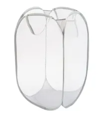 ランドリーバスケット 《ホワイト》 洗濯カゴ 折りたたみ 洗濯物入れ 洗濯かご 収納 脱衣かご 折り畳み 持ち運び [ゆうパケット発送、送料無料]mer003