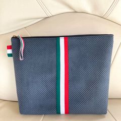 No.535 FIAT  アルカンターラ生地（グレー）ドアポケットポーチ　ハンドメイド