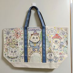 超ビッグ！手描き大型トートバッグ ハンプティダンプティ