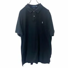 Polo Ralph Lauren 半袖 無地ポロシャツ XXL サイズ ポロラルフローレン カスタムスリムフィット ブラック 古着卸 アメリカ仕入 t2407-4651