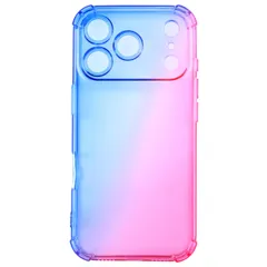 iPhone17 Pro ケース グラデーション 耐衝撃 ソフト ケース 【Color】ブルー・ピンク