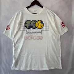 B2649b 90's Adidas ATP リプトン国際プレイヤー テニスTシャツ 白 XL