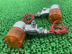 ゼファー400 ウインカー 左右 社外 バイク 部品 ZR400C 鉄製 ヨーロピアンウインカー コンディション良好 割れ欠け無し ゼファーカイ 【中古】 48