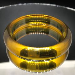 [美品＆お得]天然非加熱・無処理　ミャンマー産　ブルーアンバーバングル　内径52.5mm　1点物　原産国鑑別書付き