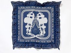 HERMES エルメス スカーフ カレ 70 ブリッド・ガラ・バンダナ・ドット シルク マリン・フォンセ ネイビー ギャザー H942669S 美品