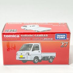 タカラトミー トミカプレミアム 27 スバル サンバー 発売記念仕様 ミニカー スバル SUBARU 日本車 軽自動車 トラック 白 ホワイト 6歳以上 モデルカー