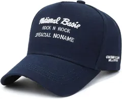 KYwebショップ メンズ レディース キャップ 帽子 通気性 速乾 深め つば長 日よけ サイズ調節可能(ネイビー,  Free Size)