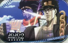 【中古】バッジ・ピンズ 空条承太郎＆スタープラチナ カド丸缶バッジ 「ジョジョの奇妙な冒険 JOJO WORLD2」 WEBミニゲーム カド丸缶バッジ賞