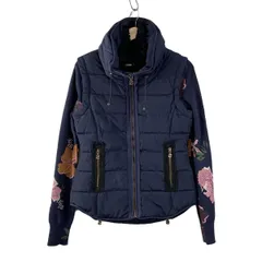 DESIGUALデシグアル　ブルゾン　ジャケット　エコレザー　キルティング　中綿 光沢のあるレザー風ジャケット 25SWEWX2 | Desigual
