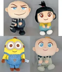 【中古】ぬいぐるみマスコット・ぬいぐるみバッジ 全4種セット ＆ you マスコット”グルーファミリー”(EX) 「怪盗グルーのミニオン超変身」