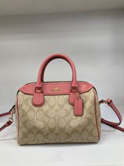 ＣＯＡＣＨ　コーチ　32203　ハンドバック　ショルダーバック　ミニボストンバッグ  ピンク シグネチャー　平塚店　衣料品