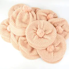 ニットキャップ キャスケット 10点セット ほぼ未使用 ウール混 まとめて 大量 帽子 キッズ レディース 52-54cmサイズ 【中古】