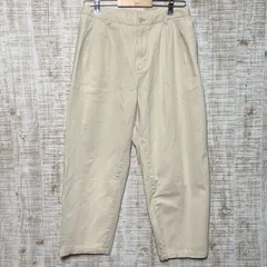 MUJI ムジ 無印良品 ムジルシリョウヒン　良品計画　レディース　パンツ　ワイドパンツ　テーパードパンツ　アンクル丈　バックポケット　無地　タック　ホワイト　LLサイズ　シンプル　カジュアル　着回し　s462h382